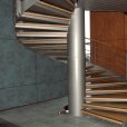 escalier tournant (travail en collaboration avec un métallier)